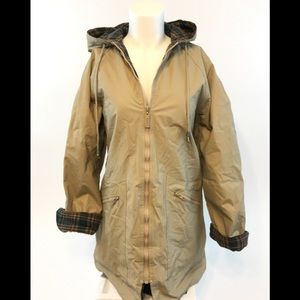 Totes Raincoat Plaid Hood Women’s Size S